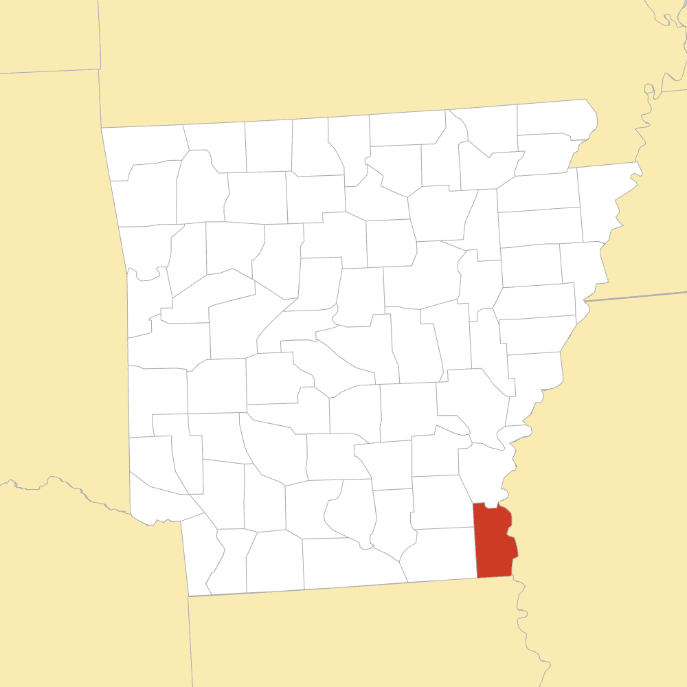 Chicot County map