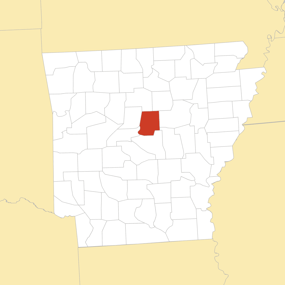 Faulkner County map