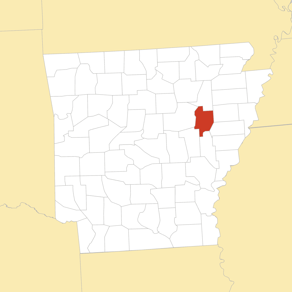 Woodruff County map