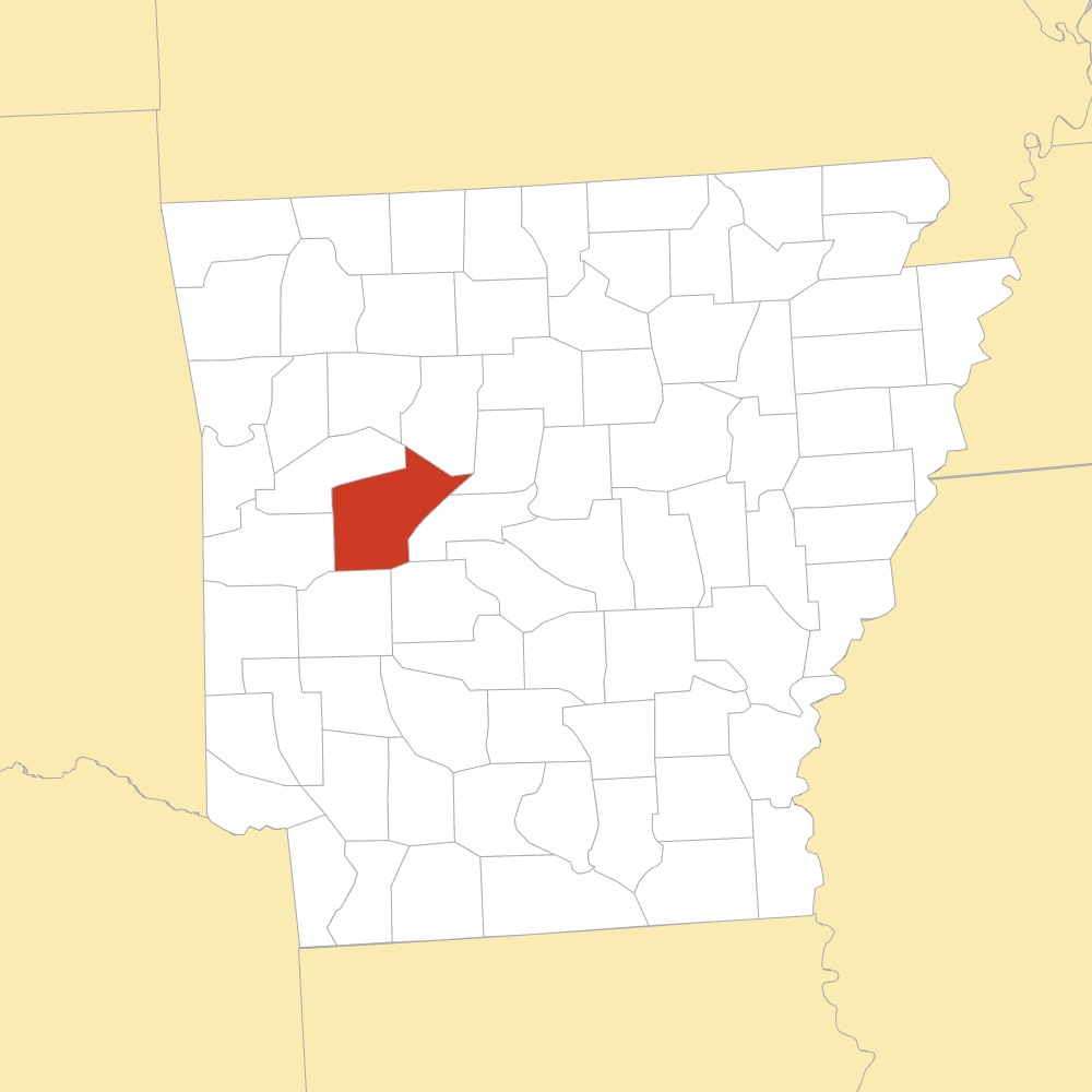 Yell County map